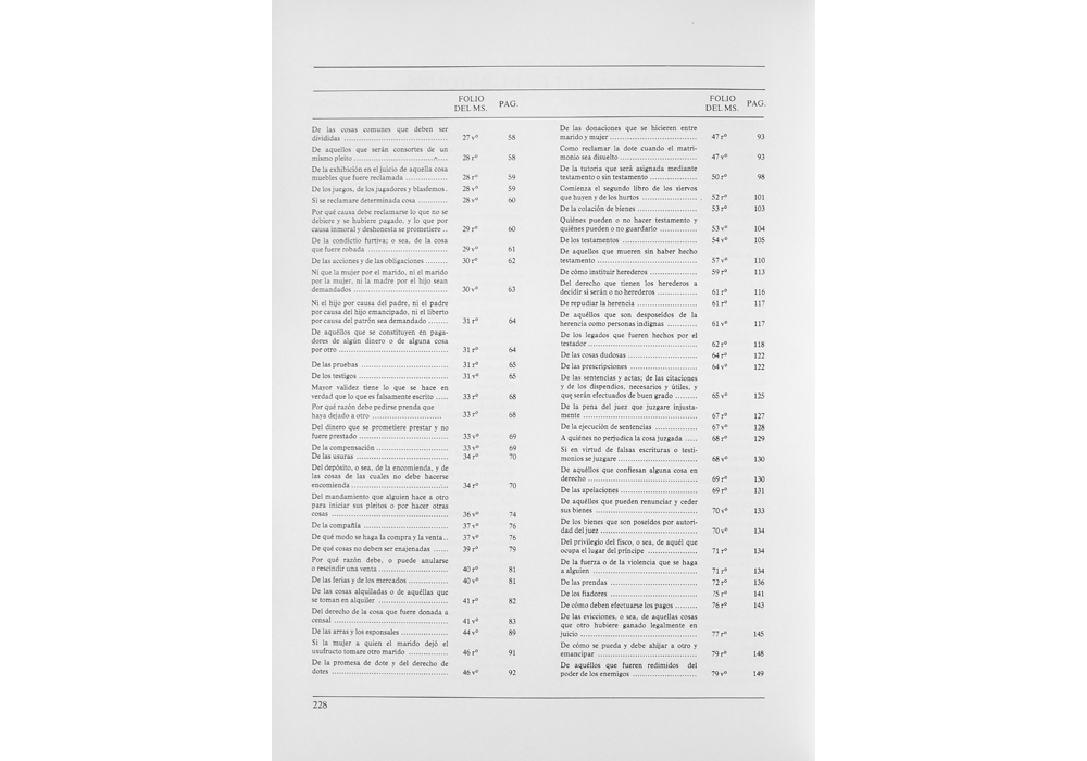 Furs Regne de València-Boronat de Pera-Jaime I Aragón-manuscrito iluminado códice-libro facsímil-Vicent García Editores-16 índice b.